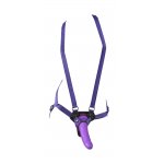 DILLIO - DILDO STRAP-ON UPRZĄŻ FIOLETOWY 19CM