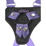 DILLIO - DILDO STRAP-ON UPRZĄŻ FIOLETOWY 19CM