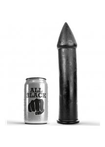 ALL BLACK STOŻKOWE CZARNE DILDO 24CM