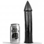 ALL BLACK STOŻKOWE CZARNE DILDO 24CM