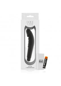 DOLCE VITA - REALISTYCZNY SILIKONOWY WIBRATOR Z WYPUSTKAMI CZARNY