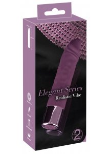 ELEGANT SERIES - REALISTYCZNY MINI WIBRATOR FIOLETOWY 14CM