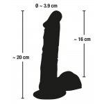 EUROPEAN LOVER - REALISTYCZNE DILDO Z PRZYSSAWKĄ 20 CM
