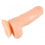 EUROPEAN LOVER - REALISTYCZNE DILDO Z JĄDRAMI I PRZYSSAWKĄ 18 CM