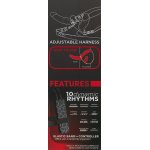 EXCELLENT POWER - PODWÓJNY CZARNY WIBRATOR STRAP-ON