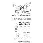 EXCELLENT POWER - PODWÓJNY CZARNY WIBRATOR STRAP-ON