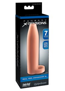 FANTASY X-TENSIONS - XL NAKŁADKA NA PENISA 33% WIĘKSZY PENIS CIELISTY 18CM