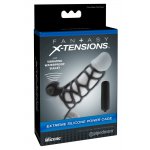 FANTASY X-TENSIONS - SYLIKONOWA NAKŁADKA NA PENISA Z VIBRO-BULLETEM 12CM