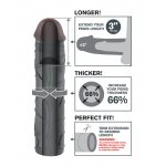 FANTASY X-TENSIONS - NAKŁADKA NA PENISA 66% WIĘKSZY PENIS +7.6CM CZARNY