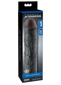 FANTASY X-TENSIONS - NAKŁADKA NA PENISA 66% WIĘKSZY PENIS +7.6CM CZARNY