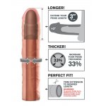 FANTASY X-TENSIONS - NAKŁADKA NA PENISA 33% WIĘKSZY PENIS +7.6CM CIELISTY