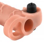 FANTASY X-TENSIONS - WIBRUJĄCA NAKŁADKA NA PENISA 33% GRUBSZY +5.1 CM DŁUŻSZY CIELISTY