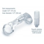 FANTASY X-TENSIONS - PRZEZROCZYSTA NAKŁADKA NA PENISA Z VIBRO-BULLETEM 14CM