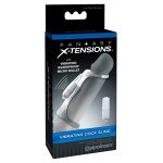 FANTASY X-TENSIONS - PRZEZROCZYSTA NAKŁADKA NA PENISA Z VIBRO-BULLETEM 14CM