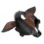 FETISH COLLECTION - MASKA W KSZTAŁCIE PSA CZARNY/BRĄZOWY