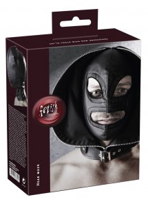 FETISH COLLECTION - PODWÓJNA MASKA NA GŁOWĘ BDSM