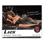 FETISH COLLECTION - WINYLOWA POSZEWKA NA KOŁDRĘ CZARNA 135X200