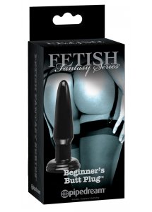 FETISH - WTYCZKA ANALNA W KSZTAŁCIE STOŻKA Z PODSTAWĄ SSĄCĄ CZARNA