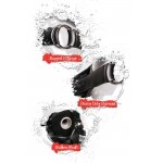 FETISH FANTASY EXTREME - STRAP-ON PUSTE CZARNE DILDO Z JĄDRAMI