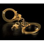 FETISH FANTASY GOLD - EKSKLUZYWNE ZŁOTE KAJDANKI Z KLUCZYKIEM