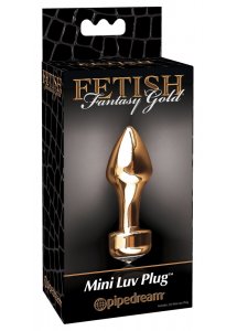 FETISH FANTASY GOLD - ZŁOTA ZATYCZKA ANALNA Z KAMIENIEM SZLACHETNYM