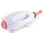 FETISH FANTASY SERIES - 2IN1 BIAŁA SEX-MASZYNA Z MASTURBATOREM I 2 WYMIENNE DILDA