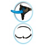 FETISH FANTASY SERIES - NIEBIESKIE WĄSKIE DILDO Z PASKIEM STRAP-ON