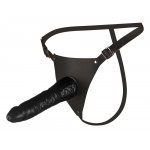 FETISH FANTASY SERIES - UPRZĄŻ STRAP-ON Z NATURALNYM CZARNYM DILDO