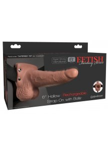FETISH FANTASY SERIES - UPRZĄŻ STRAP-ON Z WIBRATOREM I DZIURĄ NA PENISA