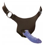 FETISH FANTASY SERIES - UPRZĄŻ STRAP-ON Z REGULACJĄ I WYJMOWANYM FIOLETOWYM DILDO