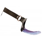 FETISH FANTASY SERIES - UPRZĄŻ STRAP-ON Z REGULACJĄ I WYJMOWANYM FIOLETOWYM DILDO