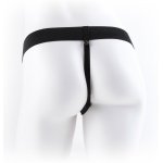 FETISH FANTASY SERIES - STRAP-ON Z NATURALNYM ZAKRZYWIONYM CIEMNYM DILDO