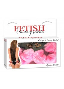 FETISH FANTASY SERIES - SŁODKIE RÓŻOWE MIĘKKIE KAJDANKI Z KLUCZYKIEM