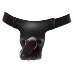 FETISH FANTASY SERIES - NATURALNE DILDO Z PASKIEM STRAP-ON CZARNE