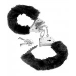 FETISH FANTASY SERIES - KAJDANKI Z CZARNYM PLUSZOWYM POKROWCEM