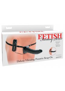 FETISH FANTASY SERIES - STRAP-ON Z REALISTYCZNYM PODWÓJNYM DILDO + PILOT