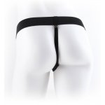 FETISH FANTASY SERIES - STRAP-ON Z NATURALNYM ZAKRZYWIONYM WIBRATOREM FIOLET