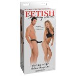 FETISH FANTASY SERIES - PUSTE NATURALNE DILDO Z PASKIEM CZARNE 18CM