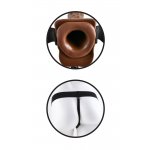 FETISH FANTASY SERIES - UPRZĄŻ STRAP-ON Z PUSTYM NATURALNYM DILDO CIEMNE