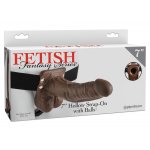 FETISH FANTASY SERIES - UPRZĄŻ STRAP-ON Z PUSTYM NATURALNYM DILDO CIEMNE