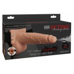 FETISH FANTASY SERIES - STRAP-ON Z PUSTYM NATURALNYM DILDO I WYTRYSKIEM 21.6CM