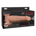 FETISH FANTASY SERIES - STRAP-ON Z PUSTYM NATURALNYM DILDO I WYTRYSKIEM 25.4CM