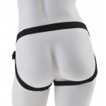 FETISH FANTASY GOLD - REGULOWANE STRAP-ON Z WYJMOWANYM DILDO ZŁOTY PIERŚCIEŃ