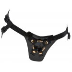 FETISH FANTASY GOLD - REGULOWANE STRAP-ON Z WYJMOWANYM DILDO ZŁOTY PIERŚCIEŃ