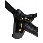 FETISH FANTASY GOLD - REGULOWANE STRAP-ON Z WYJMOWANYM DILDO ZŁOTY PIERŚCIEŃ