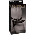 FETISH FANTASY GOLD - REGULOWANE STRAP-ON Z WYJMOWANYM DILDO ZŁOTY PIERŚCIEŃ