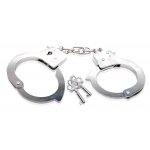 FETISH FANTASY SERIES - KLASYCZNE SREBRNE KAJDANKI Z KLUCZYKIEM BDSM