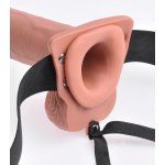 FETISH FANTASY SERIES - STRAP-ON Z WIBRATOREM I DZIURĄ NA PENISA + PILOT