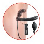 FETISH FANTASY SERIES - PODWÓJNE WIBRUJĄCE DILDO Z POMPKĄ I PILOTEM CZARNE