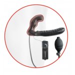 FETISH FANTASY SERIES - PODWÓJNE WIBRUJĄCE DILDO Z POMPKĄ I PILOTEM CZARNE